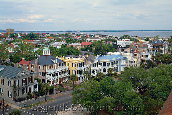 Charleston, SC - South Battery Street Aerial