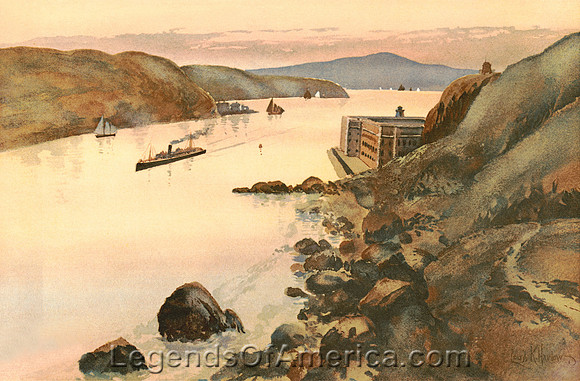 San Francisco, CA - Fortifications at Golden Gate, 1895