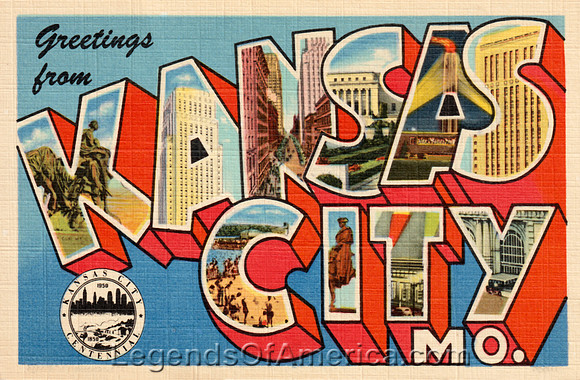 Kansas City, MO - Large Letter Postcard