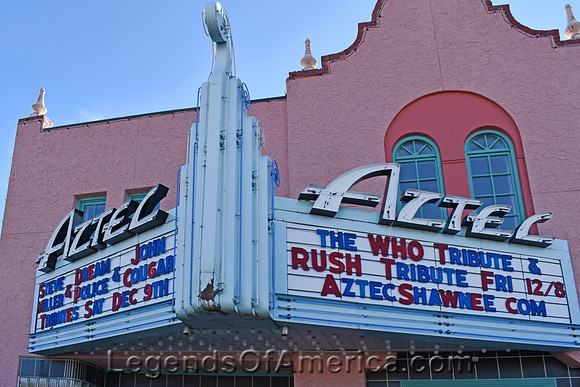 Shawnee, KS - Aztec Theater Marque