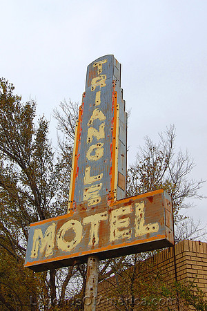 Amarillo, TX - Triangle Motel Sign