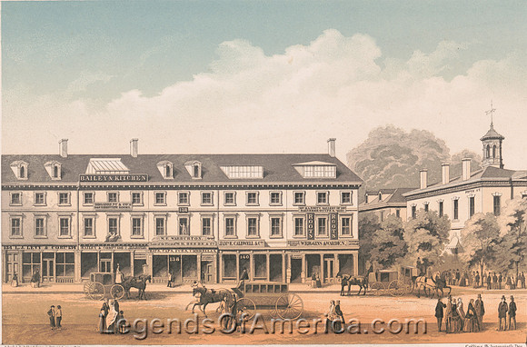 Philadelphia, PA - Chestnut Street, 1856