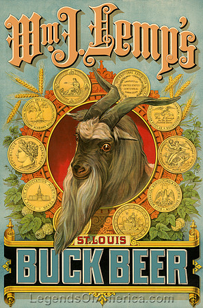 St. Louis, MO - William J. Lemp's Buck Beer, 1886