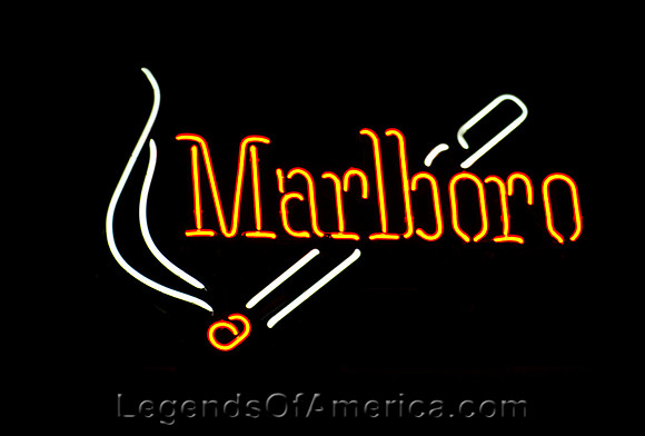 Neon cigarette-company sign inside Lil' Red's Longhorn SaloonFtWorthHighsmith