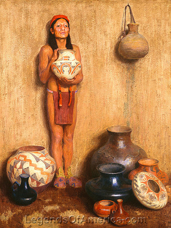 Native American Pottery Vendor