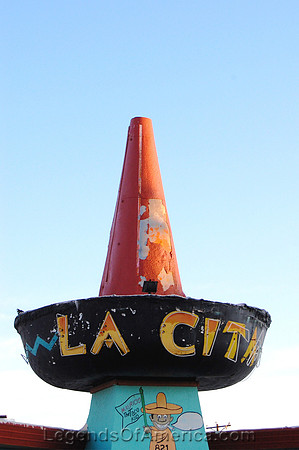 Tucumcari, NM - La Cita Restaurant Sombrero Sign
