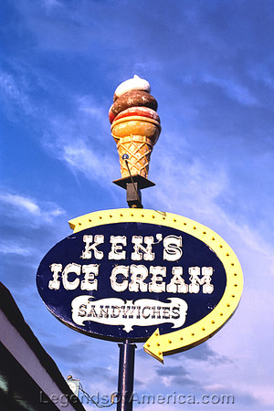 Tucumcari, NM - Kens Ice Cream Sign