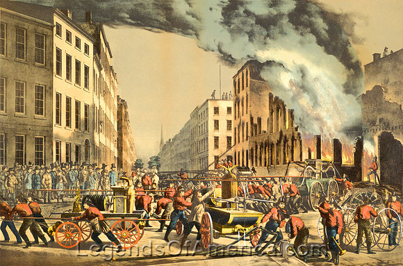 Life of a Fireman - The Ruins, 1854