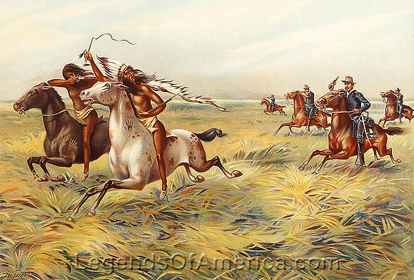 U.S. Army-Cavalry Pursuing Indians-1876