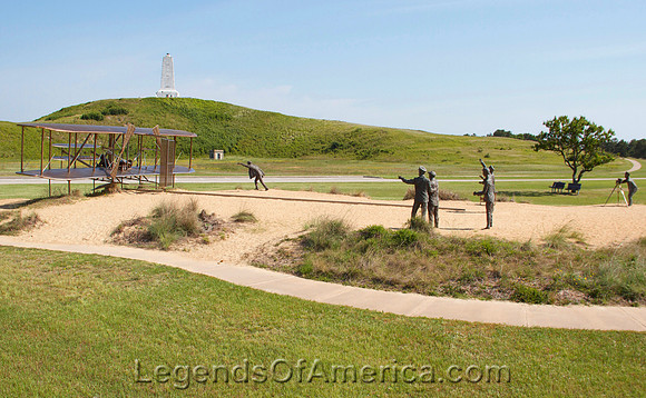 Wright Brothers Memorial, NC - First Flight Sculpture