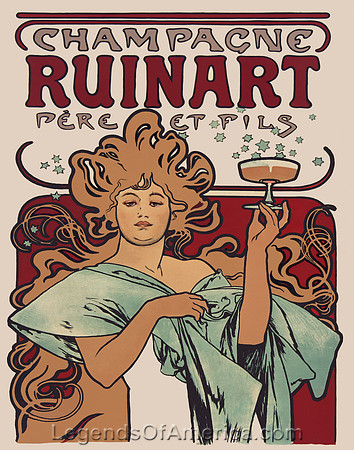 Alphonse Mucha - Champagne Ruinart, 1896