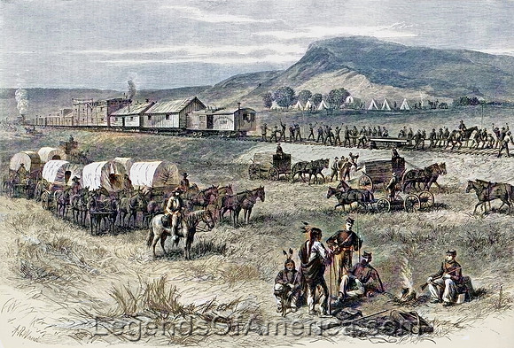 Building the Railroad, 1875 - Color