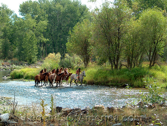 Lewis & Clark Trail, ID - Reenactment on Lemhi River