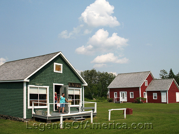 Acadian Village, ME - Colorful Buildings