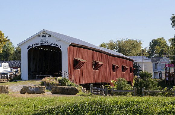 Parke County, IN -  Bridgeton Bridge over Raccoon Creek