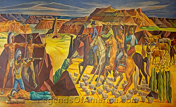 Amarillo, TX Cowboys & Indians Mural