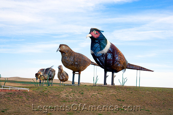 Pheasants on the Prairie Enchanted Highway, RegentNDCarolHighsmith