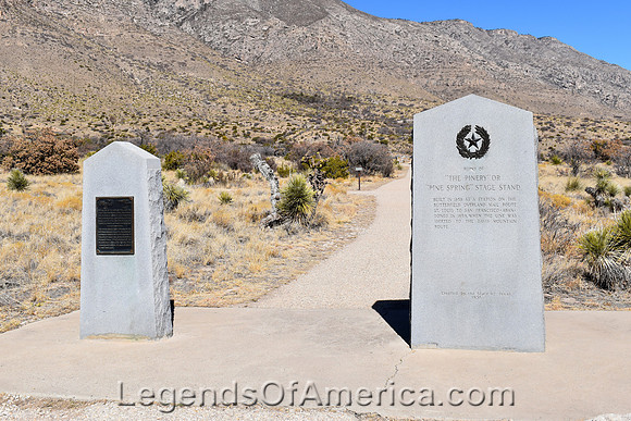 Guadlupe Mountains National Park - Pine Creek Stage Station Monuments