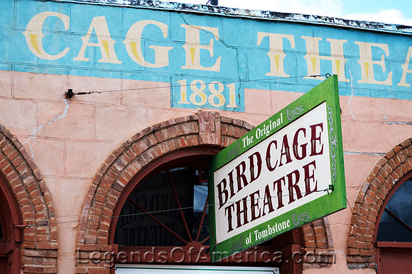 Tombstone, AZ - Bird Cage Theatre Sign