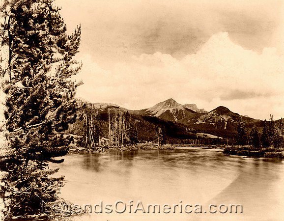Yellowstone National Park, WY - Yellowstone River, early 1900s