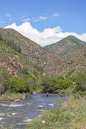 Jefferson County, CO - South Platte River Waterton Canyon Fishermen