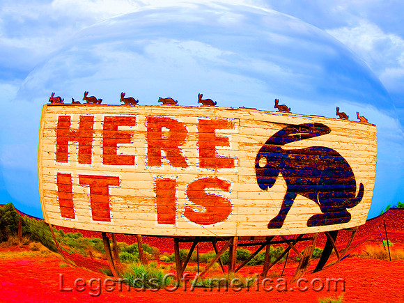 Joseph City, AZ - Here It Is Sign - Enhanced Art