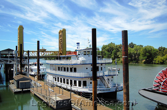 Sacramento, CA - Wharf on Sacramento River