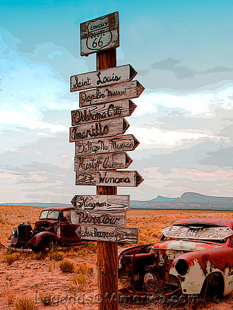 Truxton, AZ - Abandoned Cars on Route 66 - Enhanced