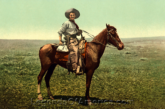 Cowboy, about 1900.