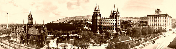 Salt Lake City, UT - Mormon Temple Grounds, 1912