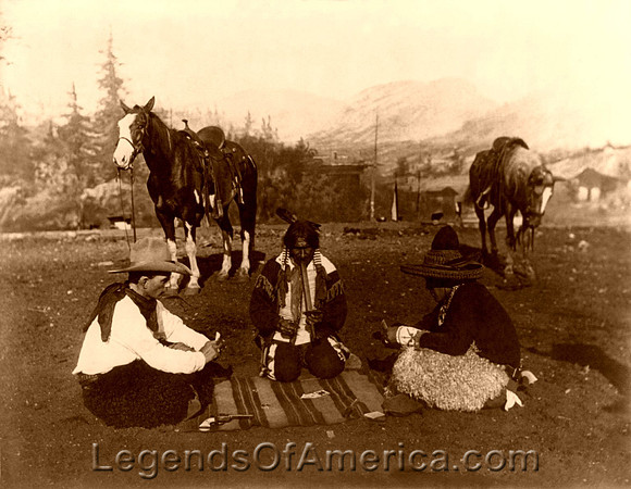 Playing Mexican Monte, 1908