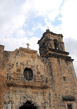 San Antonio, TX - Mission San Jose Church - Detail
