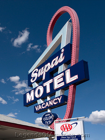 Seligman, AZ - Supai Motel Sign