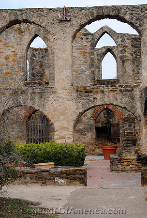 San Antonio, TX - Mission San Jose Convento Windows