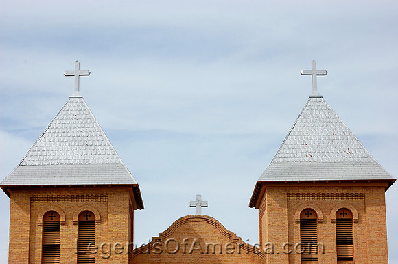 Mesilla, NM - Basilica of San Albino Church Steeples-da