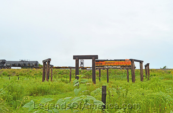 Matfield Green, KS - Station Sculpture & Train