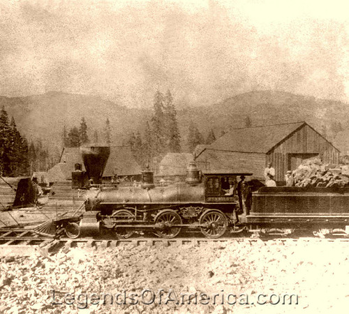 Central Pacific Freight Engine, CA, 1866