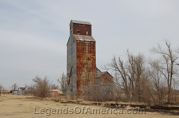Kanopolis, KS - Elevator & Railroad Tracks
