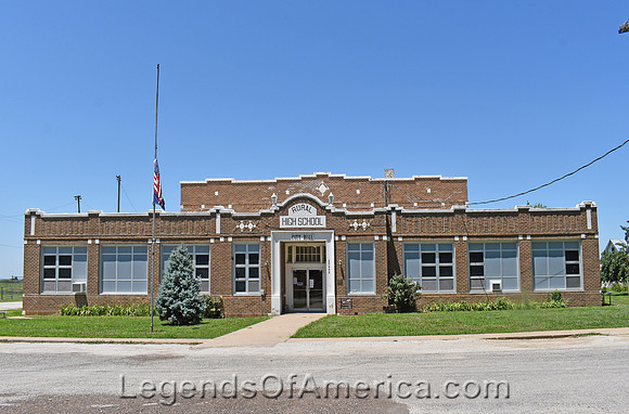 Prescott, KS - School-City Hall