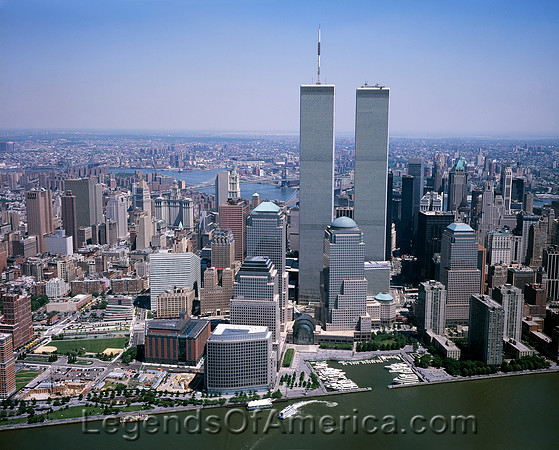 New York City, NY - World Trade Center Towers and Skyline