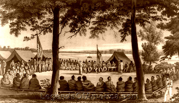 Major Stephen H. Long meeting Pawnee Council
