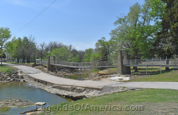 Moline, KS - Wildcat Creek & Swinging Bridge