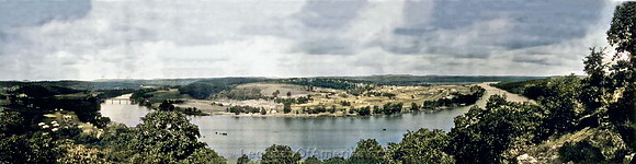 Branson, MO - Lake Taneycomo, 1914. Touch of color by LOA.