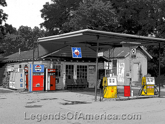 Plains GA - Billy Carter Service Station - Enhanced