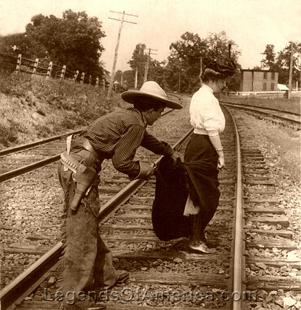 Robber Holding up a train, Berry, Kelley and Chadwick, 1906.