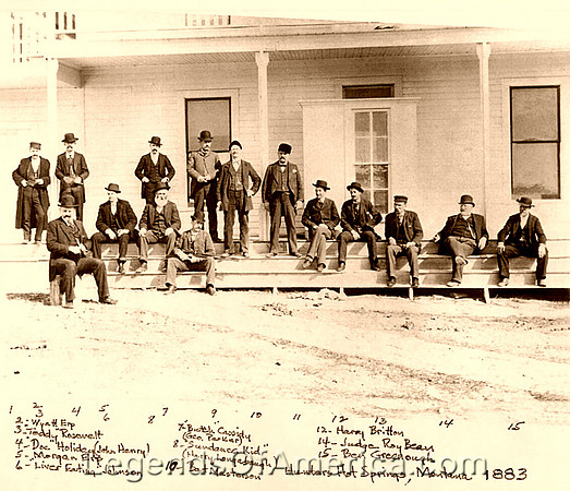 Famous Hunters at Hot Springs, Montana - allegedly includes Wyatt Earp, Teddy Roosevelt, & More