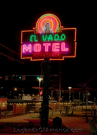 Albuquerque, NM - El Vado Motel Night
