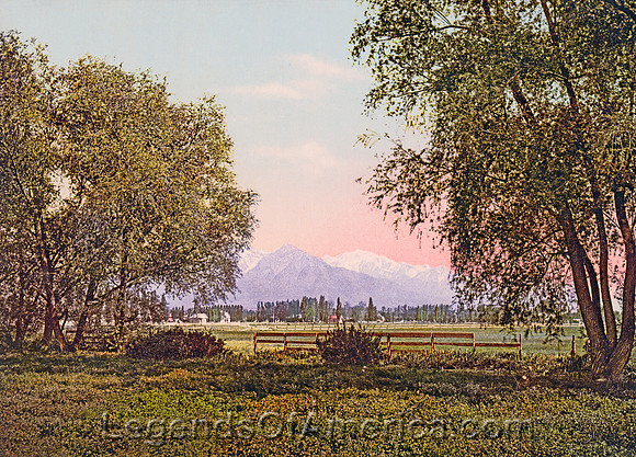 Wasatch Range from the Valley of the Jordan River, 1900.