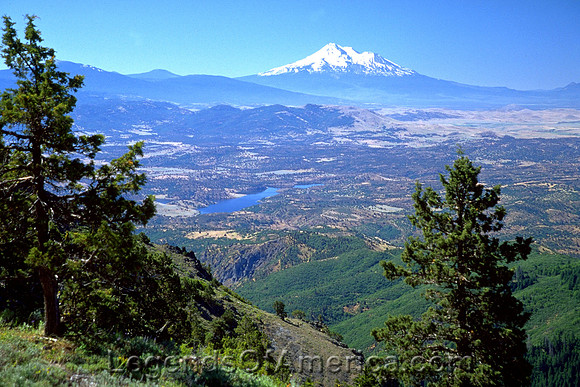 Mount Shasta and Irongate Reservoir, OR