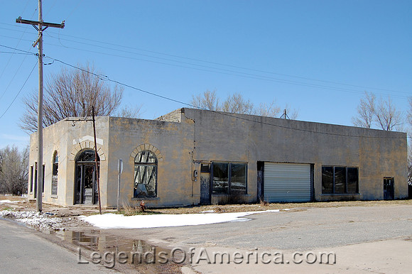 Brownell, KS - Old Bank Building & Business Buildings
